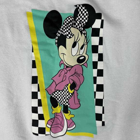 Disney X Vans Off The Wall Minnie Mouse Sweater Pullover Retro Womens Large - Picture 6 of 11